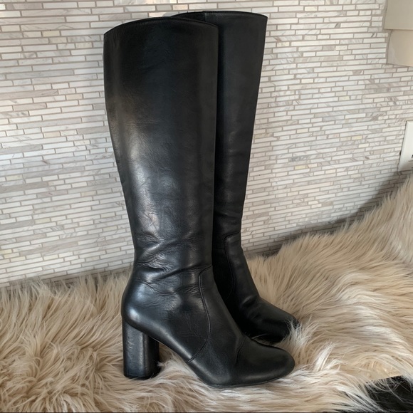 Zara Shoes - Black leather high heeled Zara boots